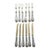 19th Century Ornate French Silver - Gilt Dessert Cutlery- 12 Pieces For Sale