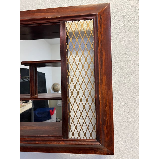 1956 Illinois Windsor Shadowbox Framed Wall Mirror For Sale - Image 4 of 11