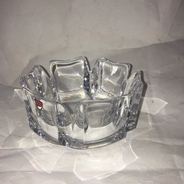 Mid-Century Modern Orrefors Decorative Crystal Bowl For Sale - Image 3 of 4