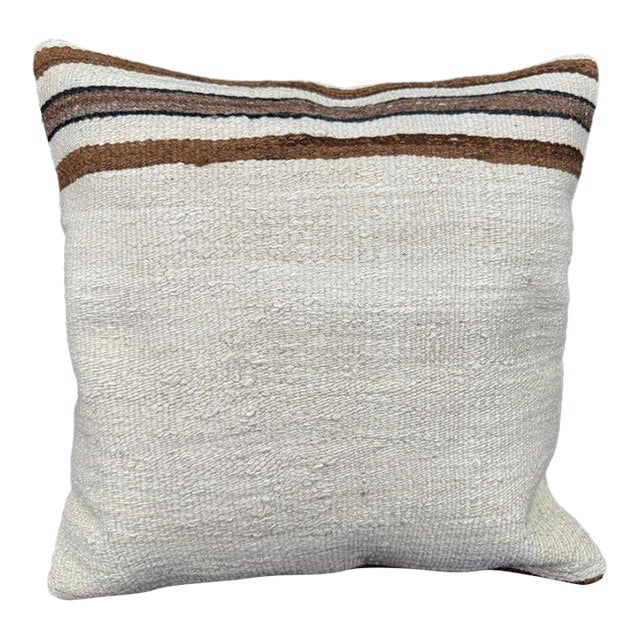 Turkish Hemp Pillow Cushion Natural Beige Brown Cushion Cover 20x20 For Sale