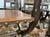 Chairs and Armchairs in Oak and Leather with Gothic Decoration, 1930s, Set of 8 For Sale - Image 3 of 18
