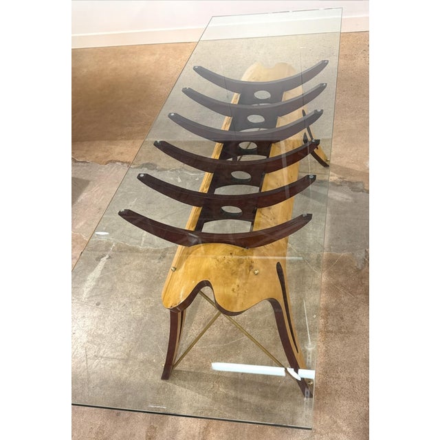 Carlo Mollino Design Midcentury Modern Italian Vertebrae Sculptural Dining Table For Sale - Image 12 of 12