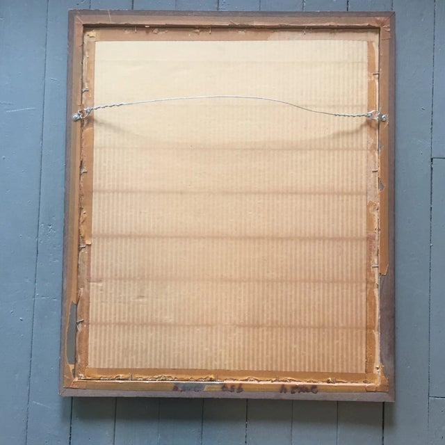 1950s Vintage Original Red Ink Male Life Drawing For Sale - Image 5 of 6