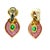 Metal Vintage 1980s 18k Gold Ruby Emerald & Diamond Drop Earrings, Pair For Sale - Image 7 of 11