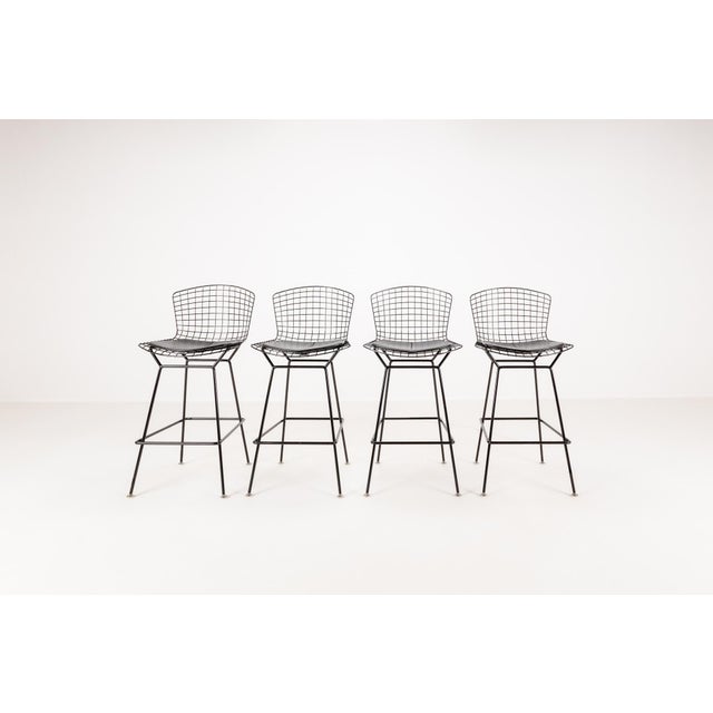 Vintage Barstools by Harry Bertoia for Knoll, 1980s, Set of 4 For Sale - Image 11 of 18