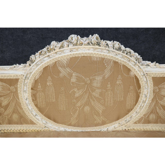 1940's Louis XVI Style Settee Window Bench Attributed to Maison Jansen For Sale - Image 4 of 12