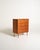 Vintage Scandinavian teak chest of drawers with four large drawers and recessed handles with oak frames and turned legs....