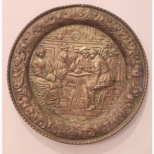 Embossed Brass English Pub Brass Wall Plaque For Sale - Image 4 of 8