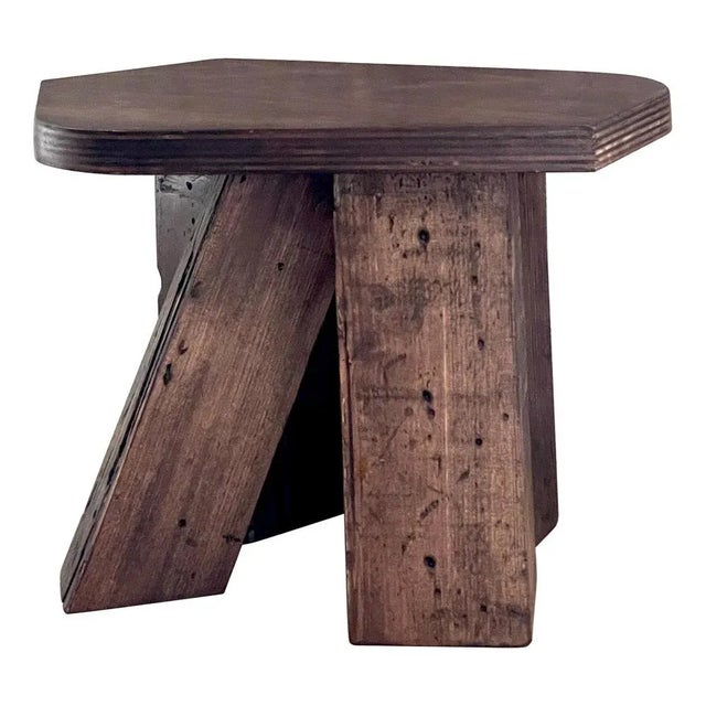 Wood Stool by Goons For Sale - Image 6 of 6