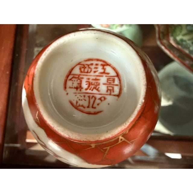 Early 20th Century Chinese Porcelain Ginger Tea Cups- Set of 6 For Sale - Image 4 of 4