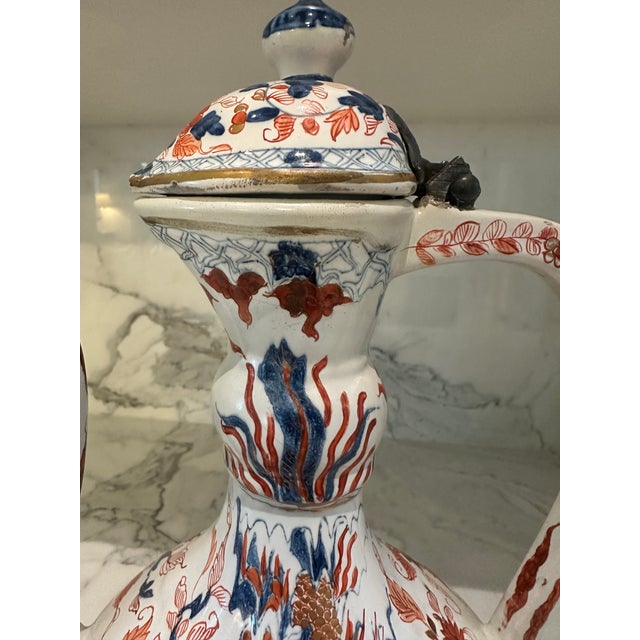 Blue Japanese, 17th-18th Century, Imari Porcelain Ewer For Sale - Image 8 of 10