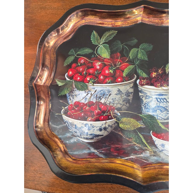 Stephanie Hoppen for Keller Charles Picture Archive Still Life Tray Berries in Blue and While Bowls, England For Sale - Image 11 of 13