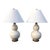 Ralph Lauren Off White Crackle-Glaze Double-Gourd Lamps, a Pair For Sale