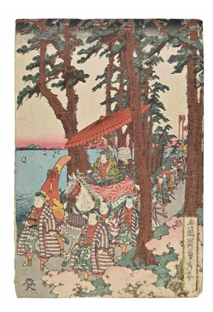 Utagawa Kunisada, Parade, Woodblock Print, Mid-19th-Century