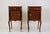 Absolutely beautiful pair of French marquetry pillar commodes/ side tables from the period in France around 1870. An...