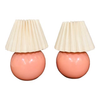 1980s Post Modern Pink Lamps - a Pair For Sale
