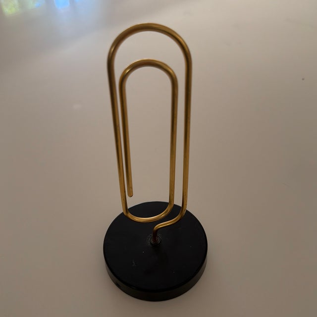 Mid-Century Modern Vintage Oversized Paper Clip Holder For Sale - Image 3 of 4