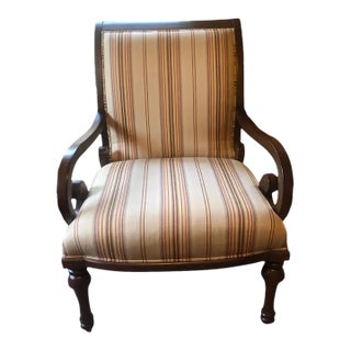 1990s Henredon Cream Accent Chair For Sale