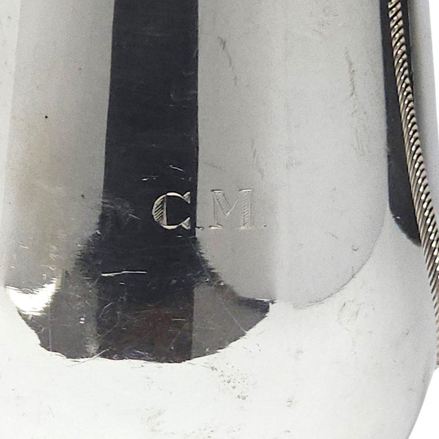 Silver Mid-20th Century Prata Régia 90 Brazilian Silverplate Rope-Rim Pitcher For Sale - Image 8 of 14