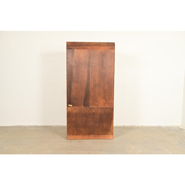 Henredon Mid-Century Modern Campaign Oak Armoire Dresser or Gentleman's Chest, Circa 1970s For Sale - Image 13 of 14