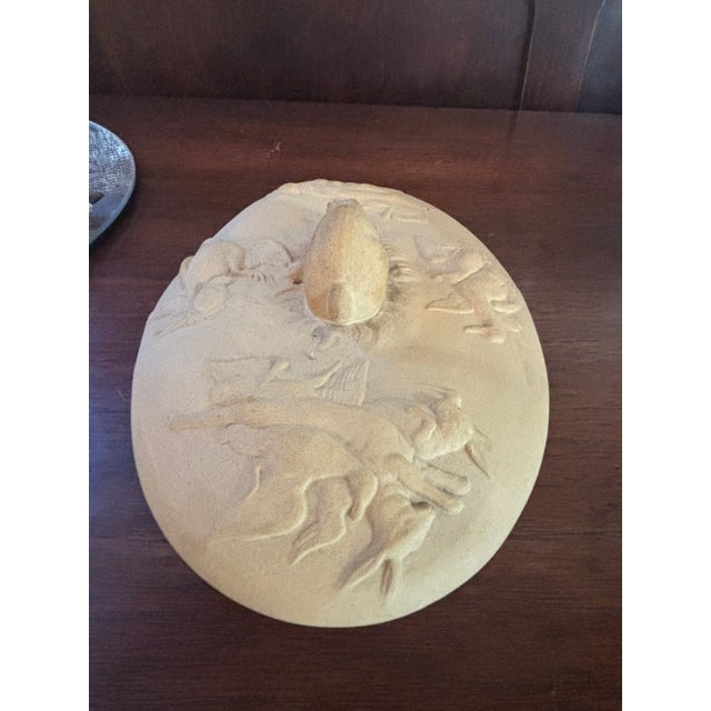 Mid 20th Century Signed Wedgewood Cane Ware Game Pie Tureen or Serving Dish With Cover and Insert For Sale - Image 12 of 16