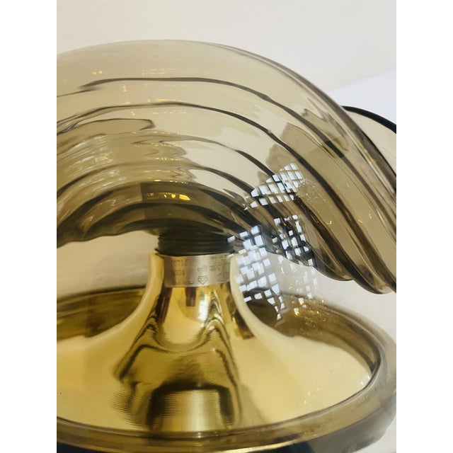 Gold Wave Wall Lamp from Peill and Putzler, 1970s For Sale - Image 8 of 11