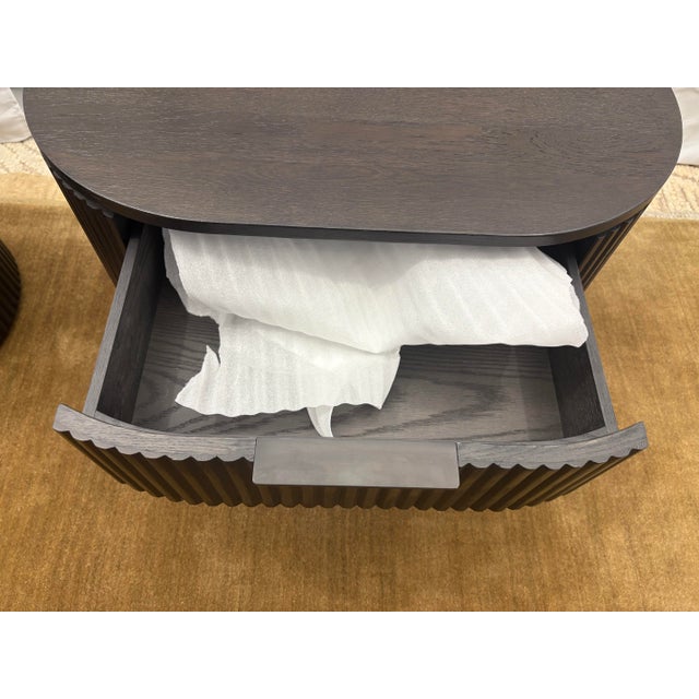 Restoration Hardware Byron Open Nightstands – Set of 2 (32”) Black Oak Finish Open Box | Artisan Crafted | Sculptural...