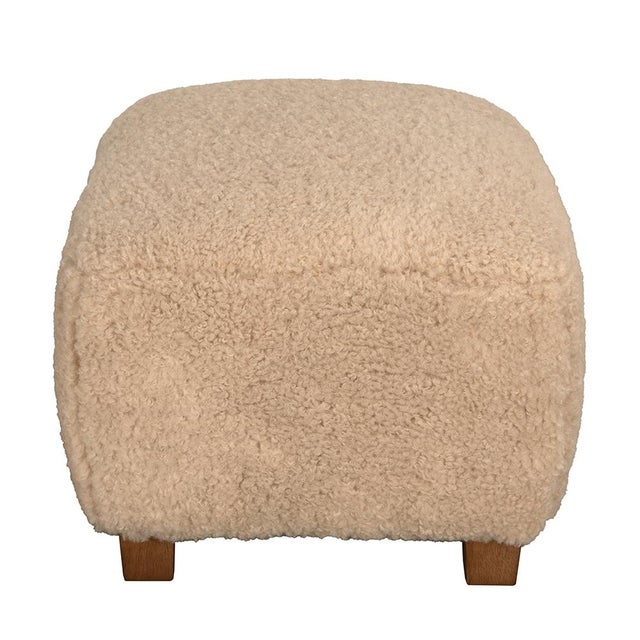 Mid-Century Modern NOIR Pola Stool Ottoman For Sale - Image 3 of 4