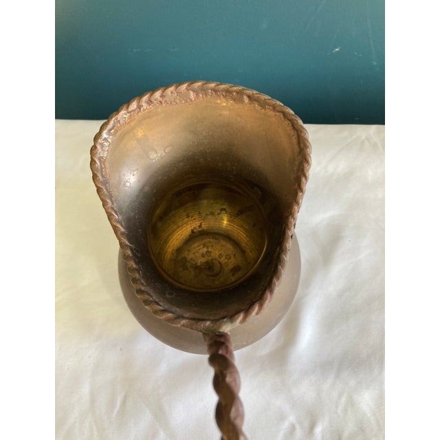Vintage Hammered Brass Pitcher With Twisted Handle For Sale - Image 13 of 13