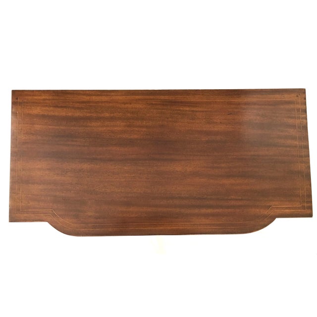 English Late 18th Century Boston Breakfront Mahogany Card Table For Sale - Image 3 of 10