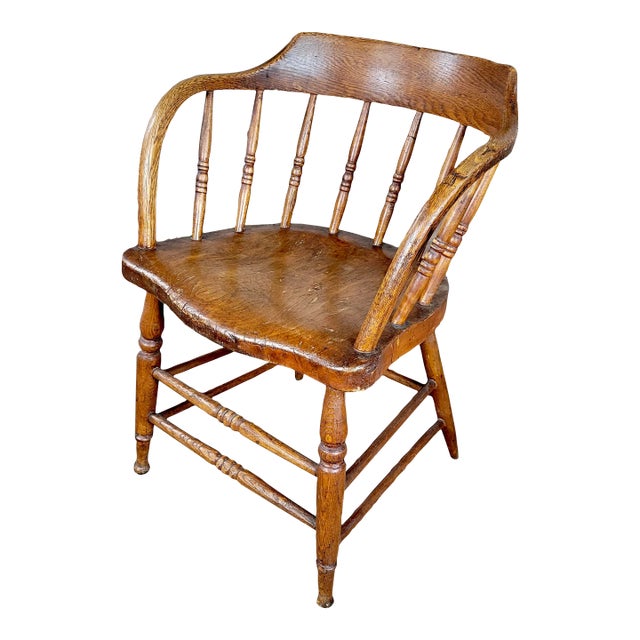 19th Century Primitive Capitan Chair For Sale