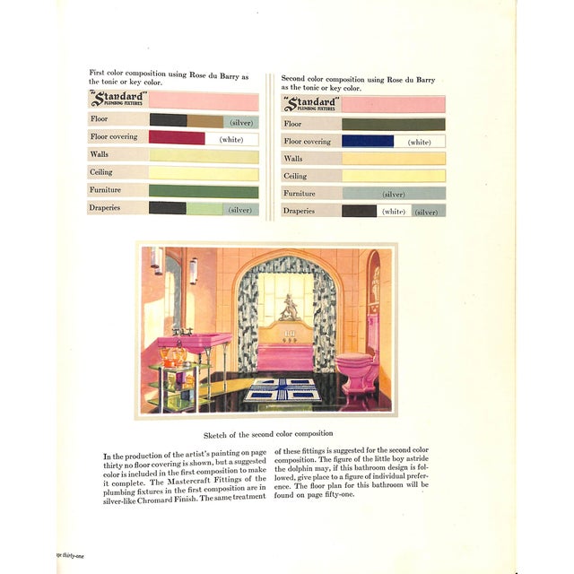1920s "Color and Style in Bathroom Furnishing and Decoration" 1929 For Sale - Image 5 of 12