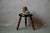 Wood Rustic Bohemian Turned Wood Tripod Stool, 1960s For Sale - Image 7 of 7