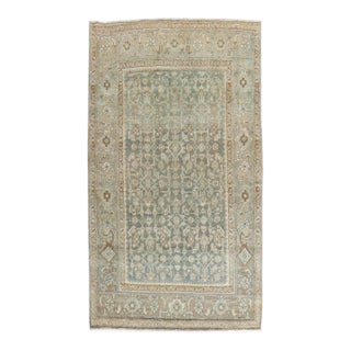 Antique Soft Green Malayer Rug - 3'9" x 6'3" For Sale