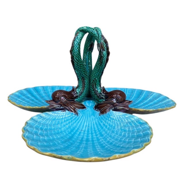 English Majolica Shell Butter Pat Wedgwood, Circa 1880 For Sale - Image 11 of 12