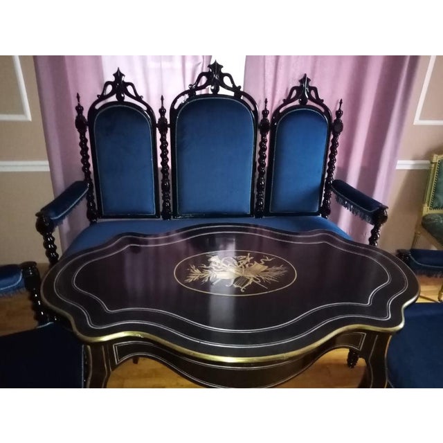 Originating from France, this exceptional late 19th-century Neo-Gothic Revival dining set captures the romantic spirit of...