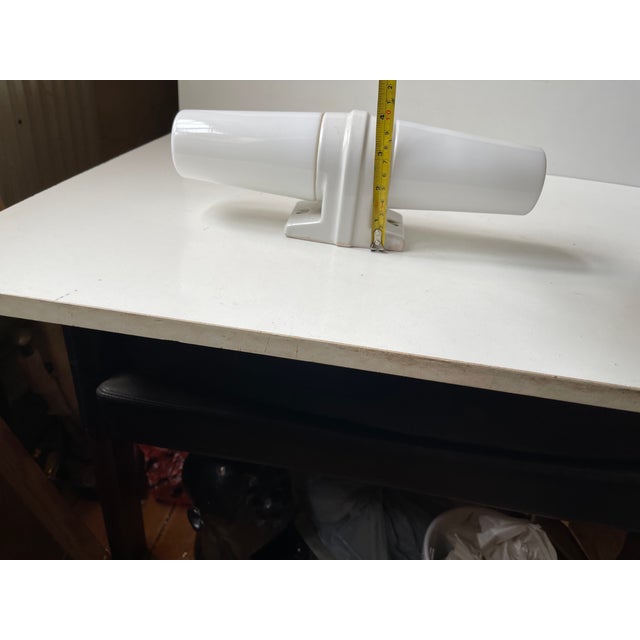 Scandinavian White Dual Bathroom Lamp by Sigvard Bernadotte for Ifö, 1960s For Sale - Image 6 of 9