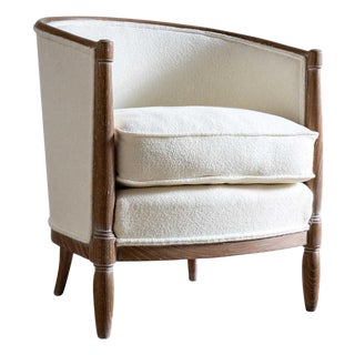 Art Deco Lounge Chair in limed Oak, France, around 1920 For Sale