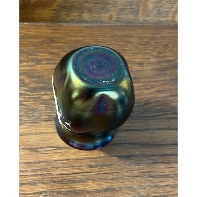 Early 20th Century Iridescent Toothpick Holder For Sale - Image 6 of 6