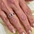 Pink Natural Tourmaline Diamond Ring 14k W Gold 1.58 TCW Certified For Sale - Image 8 of 10