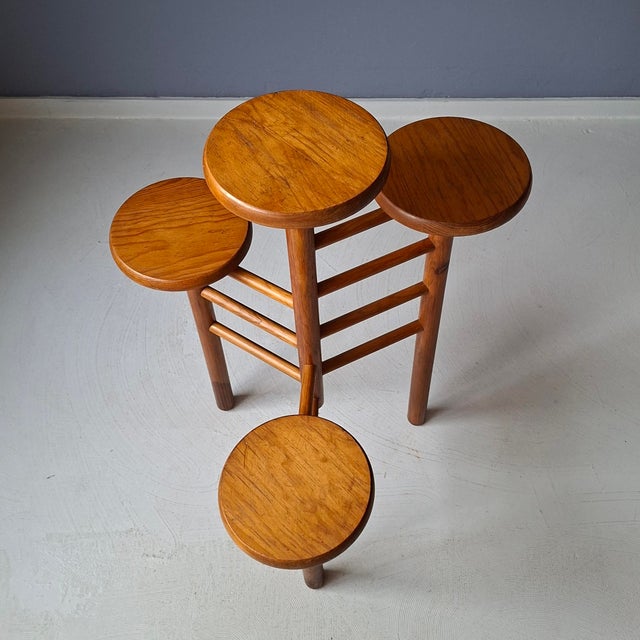 French Wooden Plant Stand, 1970s For Sale - Image 3 of 5