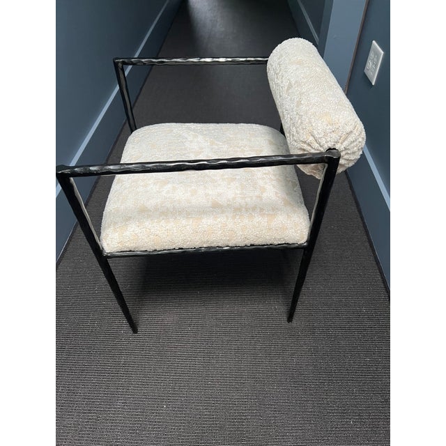 Arteriors Home Barbana Chair Facet Cream Chenille For Sale - Image 4 of 5