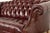 Burgundy Hancock and Moore Style Vintage Chippendale Tufted Oxblood Leather Camelback Chesterfield Sofa, Circa 1980s For Sale - Image 8 of 14