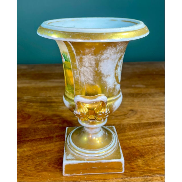 Old Paris Antique Old Paris Porcelain Hand Painted Urn Vase For Sale - Image 4 of 8