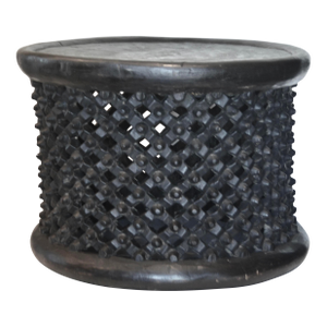 African Bamileke Spider Stool Side Table 24" Round