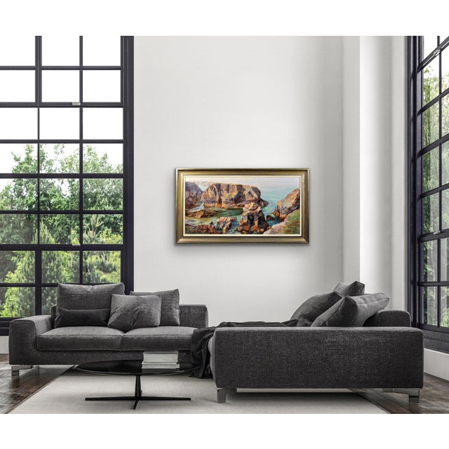 Nancy Bailey, Low Tide on the Minnows, Cornwall, 1972, Impasto Oil Painting, Framed For Sale - Image 13 of 17