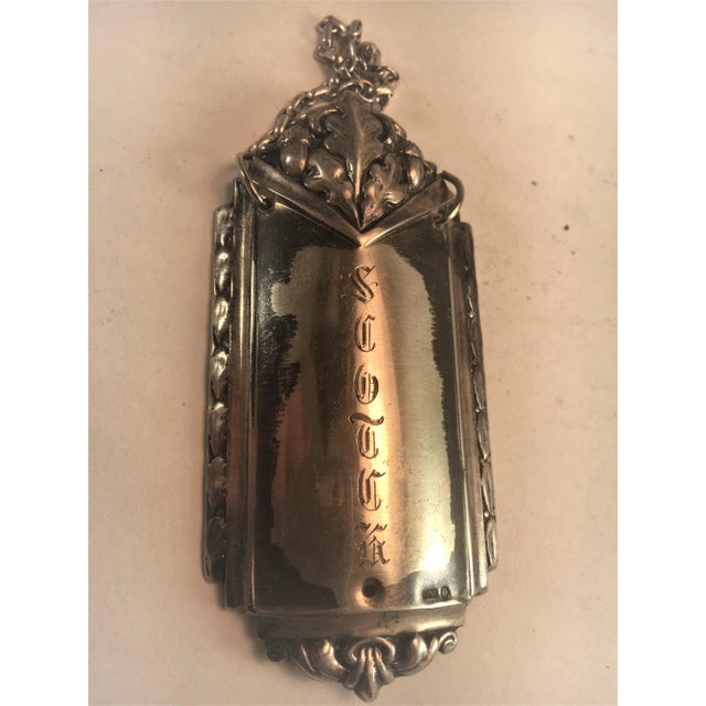 Silver 800 Silver Scotch Liquor Bottle Label Decanter Tag For Sale - Image 8 of 8