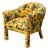 Vintage Postmodern Yellow Jungle Print Barrel Lounge Chair For Sale