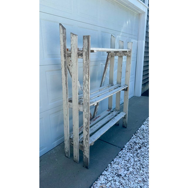 Adorable vintage picket fence shelving unit--great as a shabby chic bookcase, a perfect addition to your potting/she shed,...