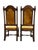 Wood 1980s Ethan Allen Jacobean Royal Charter Oak Dining Room Side Chairs Gothic Pair For Sale - Image 7 of 12